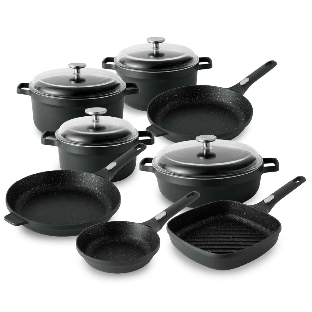 image.title BergHOFF GEM Pc Nonstick Cookware Set, Black image